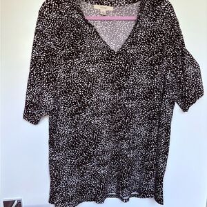 Sejour Monochrome Speckled Black & White Top 1x